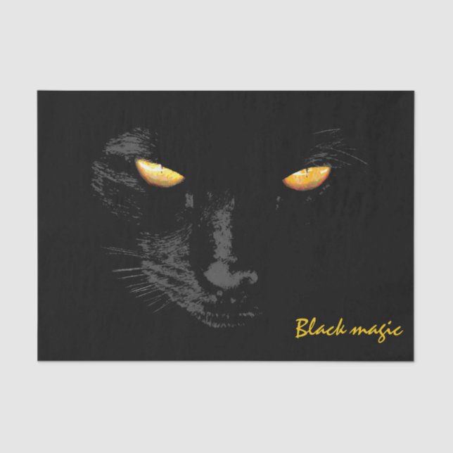 Black Cat Magic lustig anpassbar Seidenpapier (Vorderseite)