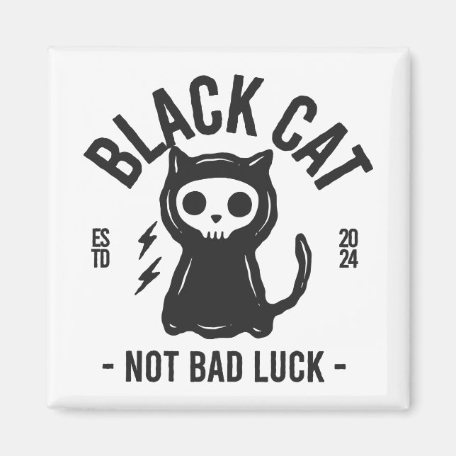 Black cat magnet (Vorne)