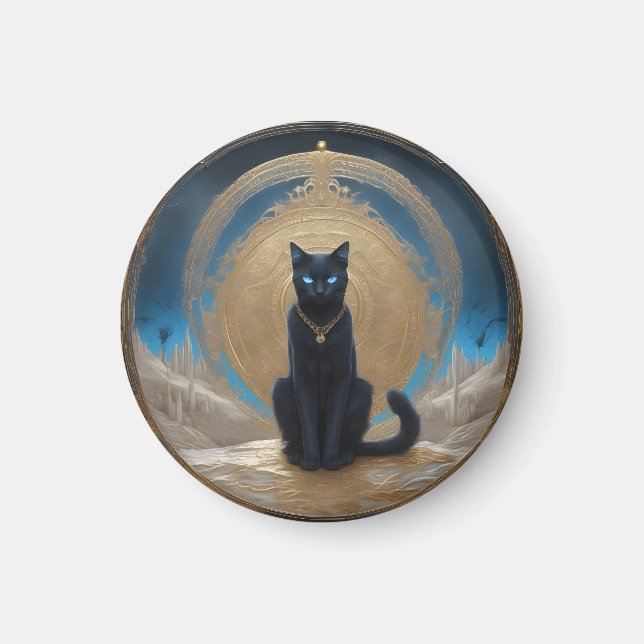 Black Cat Magnet (Vorne)