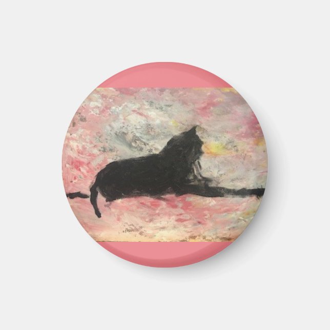 Black Cat Magnet (Vorne)