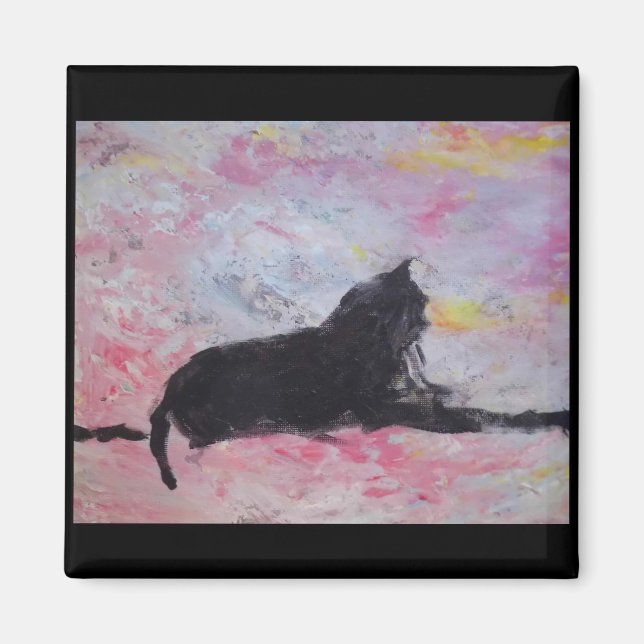 Black Cat Magnet (Vorne)