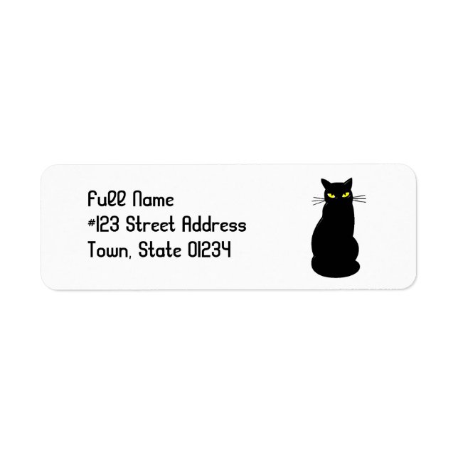 Black Cat Mailing Labels (Vorne)