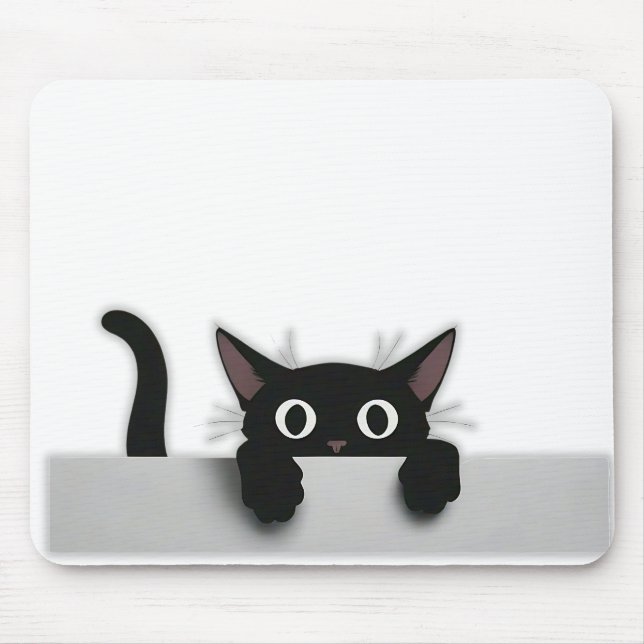 Black Cat Maus Pad Mousepad (Vorne)