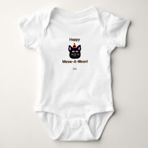Black Cat Meow-A Ween Baby Jersey Bodysuit Strampler