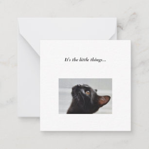 Black Cat Mini Vielen Dank Note Card Mitteilungskarte