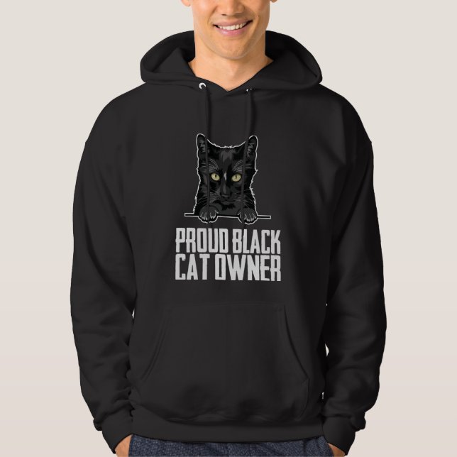 Black cat mom  Black kitten  Black cat father Hoodie (Vorderseite)