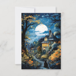 Black Cat - Moonlit Serenity Card