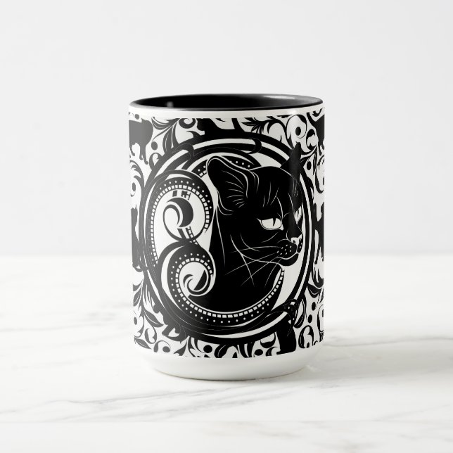 Black Cat Mug Tasse (Zentrum)