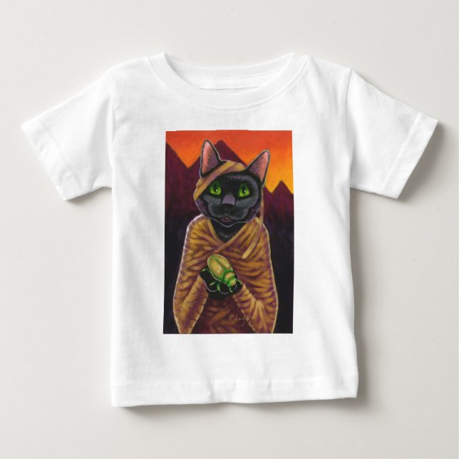 Black Cat Mummy Baby T-shirt (Vorderseite)