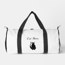 Black Cat Niedlich Winking Kitty Cartoon Zeichnend Duffle Bag