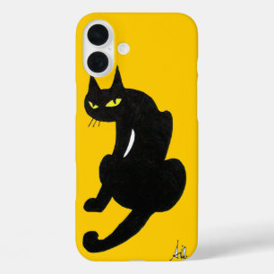 BLACK CAT NINJA Lebend gelb iPhone 16 Plus Hülle