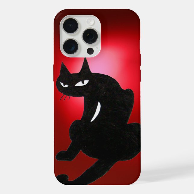 BLACK CAT NINJA Red iPhone Hülle (Rückseite)