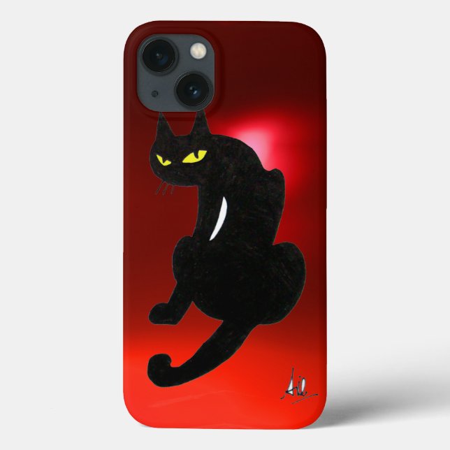 BLACK CAT NINJA Red Ruby Case-Mate iPhone Hülle (Rückseite)