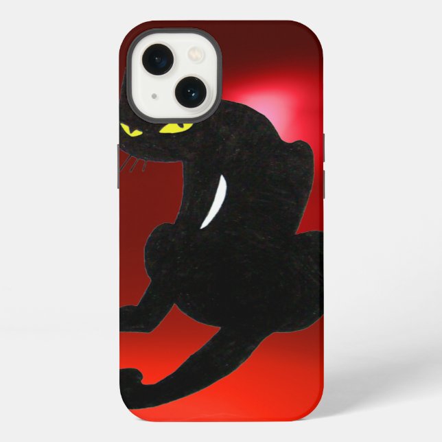 BLACK CAT NINJA Red Ruby iPhone Hülle (Rückseite)