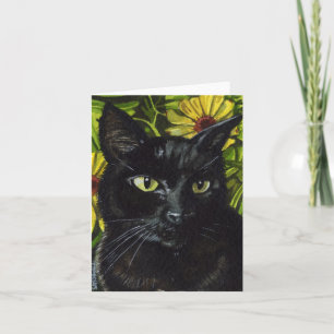 Black Cat Note Card Karte