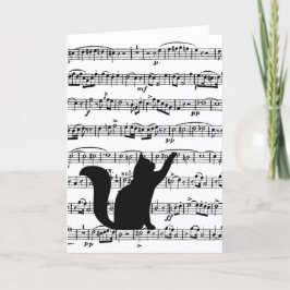 Black Cat On Music Geburtstagkarte Karte