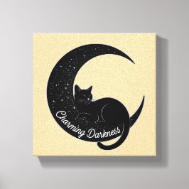 Black Cat on the Crescent Moon: Charm of Darkness  Leinwanddruck
