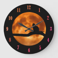 Black Cat Orange Moon
