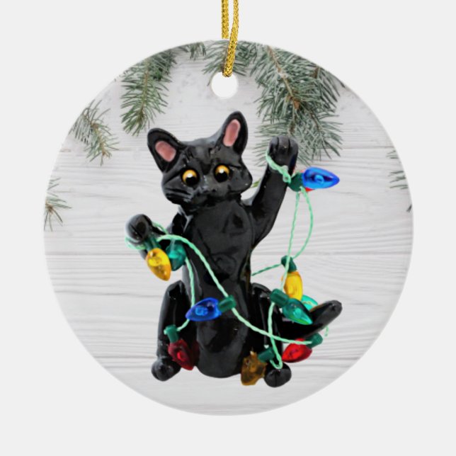 Black Cat Ornament (Vorne)
