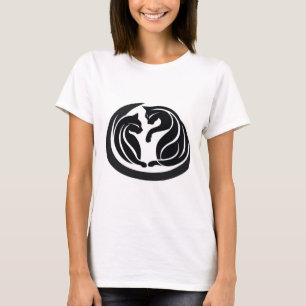Black Cat Pair: Eine moderne Liebe-Geschichte T-Shirt