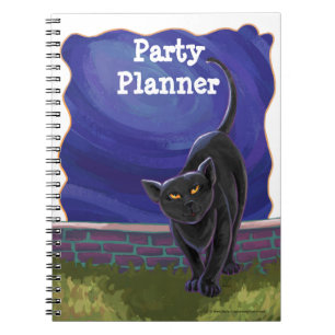 Black Cat Party Center Notizblock