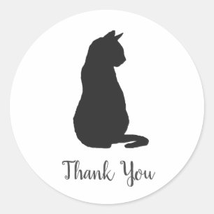 Black Cat Party Danke Stickers