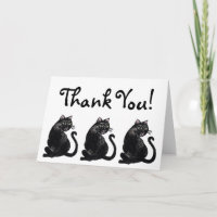 Black Cat Pattern Danke Karte