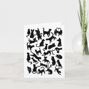 Black Cat Pattern Karte