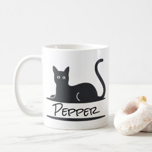 Black Cat Personalisiert Kaffeetasse