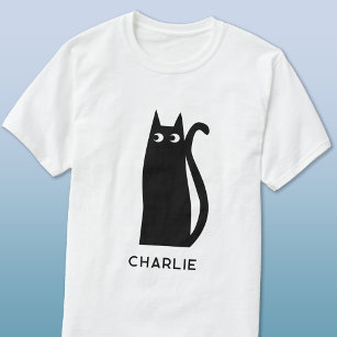 Black Cat Personalisiert T-Shirt