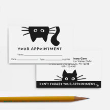 Black Cat Pet Care Termin Erinnerung Funny