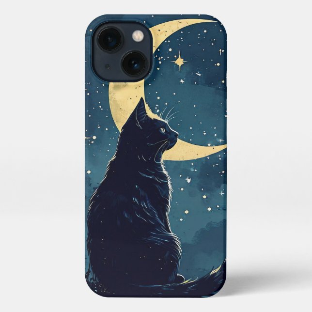 Black Cat Phone Case für iPhone Hülle (Rückseite)