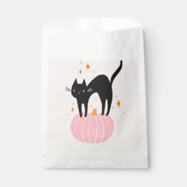 Black Cat Pink Halloween Geschenktütchen