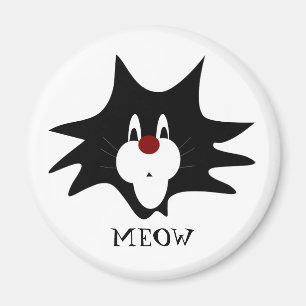 Black Cat Platsch Magnet
