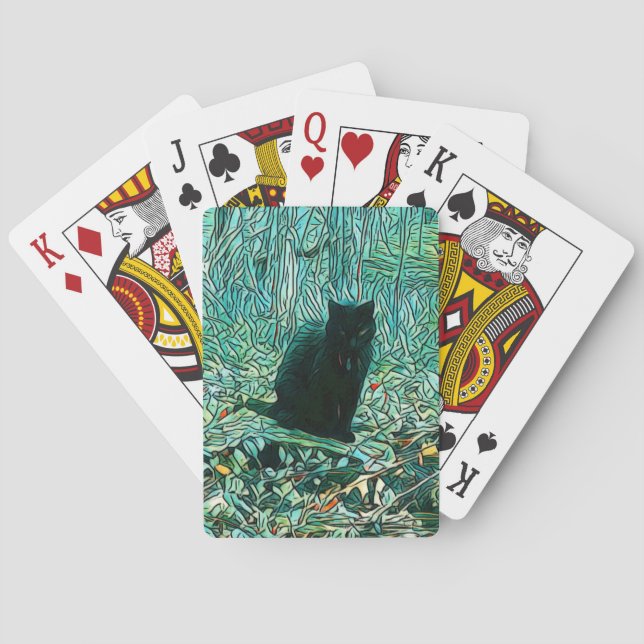 Black Cat Playing Cards Spielkarten (Rückseite)