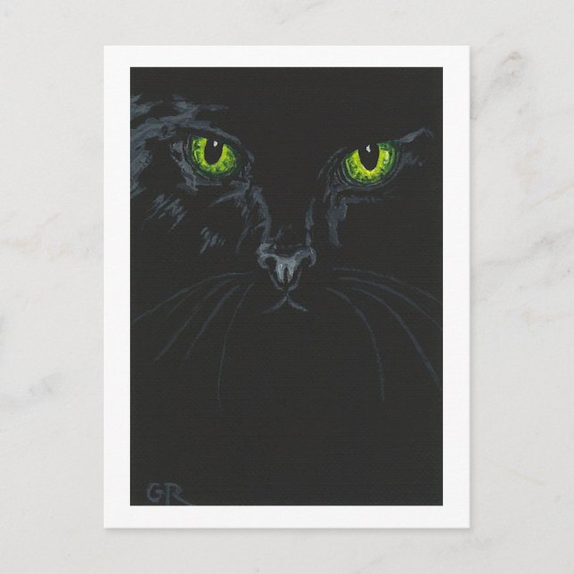 Black Cat Postcard Postkarte (Vorderseite)