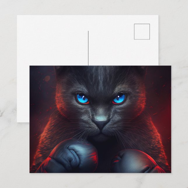 Black-Cat-Postkarten Postkarte (Vorne/Hinten)