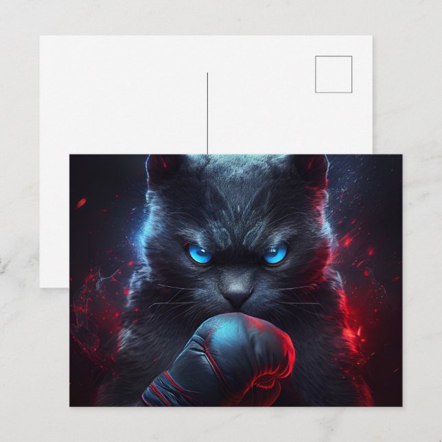 Black-Cat-Postkarten Postkarte (Vorne/Hinten)