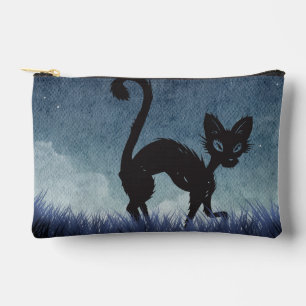 Black Cat Print Cut & Seeing Tote Bag - Niedlich C Zubehörtasche