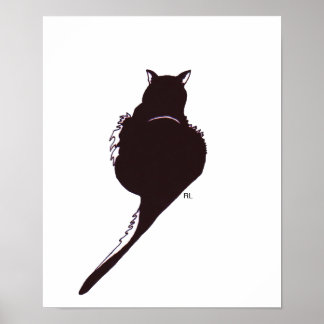Black Cat Print Poster
