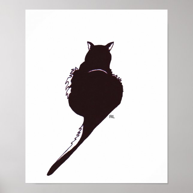 Black Cat Print Poster (Vorne)