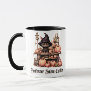 Black Cat Professor Salem Cackles Halloween Tasse