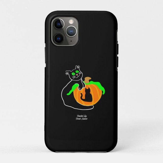 Black Cat Pumpkin Apple iPhone 11 Pro Fall Case-Mate iPhone Hülle (Rückseite)