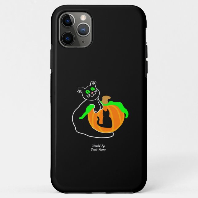 Black Cat Pumpkin Apple iPhone 11 Pro Max Fall Case-Mate iPhone Hülle (Rückseite)