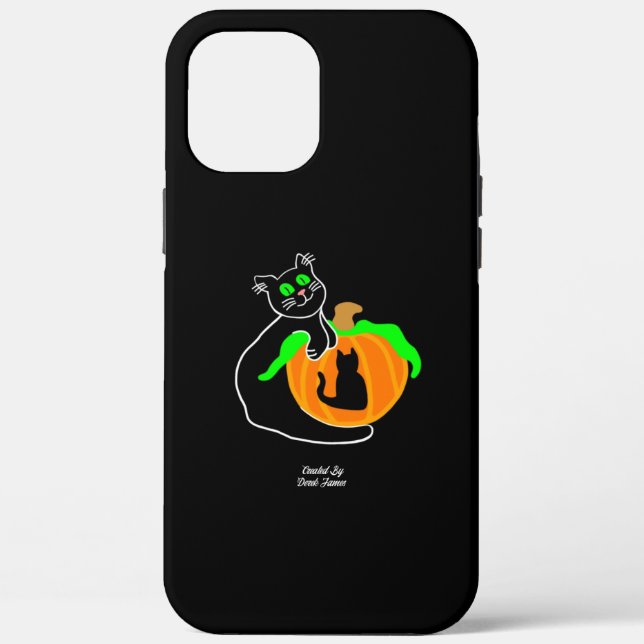 Black Cat Pumpkin Apple iPhone 12 Pro Max Fall Case-Mate iPhone Hülle (Rückseite)