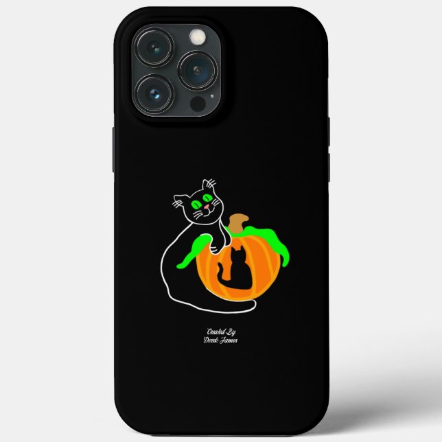 Black Cat Pumpkin Apple iPhone 13 Pro Max Fall Case-Mate iPhone Hülle (Rückseite)