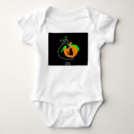 Black Cat Pumpkin Baby Jersey Bodysuit Strampler
