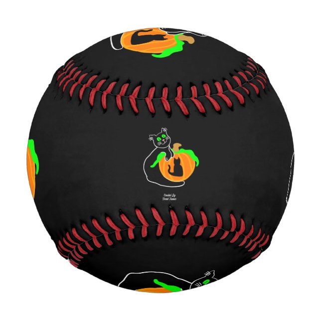 Black Cat Pumpkin Baseball (Vorderseite)