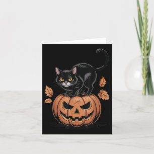Black Cat Pumpkin Halloween Men Funny Mama Da Karte