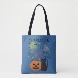 Black Cat & Pumpkin Halloween Trick oder Treat